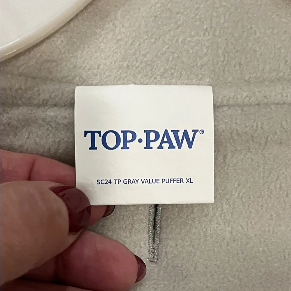 Dog Puffer Jacket in Gray by Top Paw NWT